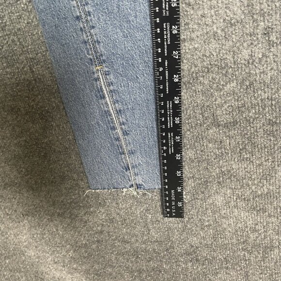 Zara Jeans Womens 2 Blue Skinny Split Raw Hem High Rise Denim Light Wash NWT - Picture 9 of 15